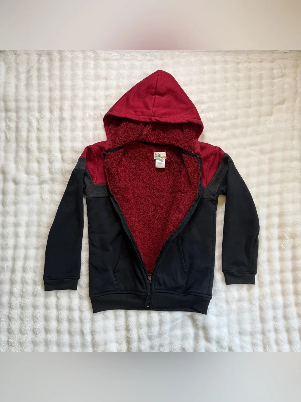 COOKIES BRAND Kids Sherpa Lined Zip Up Long Sleeve Sweater Hoodie Size 14/16
